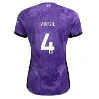 Liverpool Virgil van Dijk #4 Tredjedrakt Dame 2023-24 Kortermet